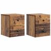 Wall Mounted Nightstand 2 Pcs Reclaimed Wood Look 34.5 X 33 X 40 Cm