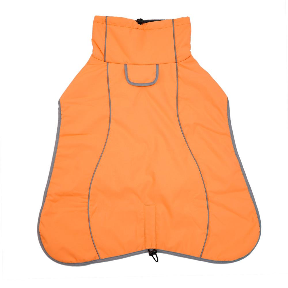 

Waterproof dog outdoor clothes autumn and winter warm trench coats, large medium and small puppy raincoats, large dogs S оранжевый