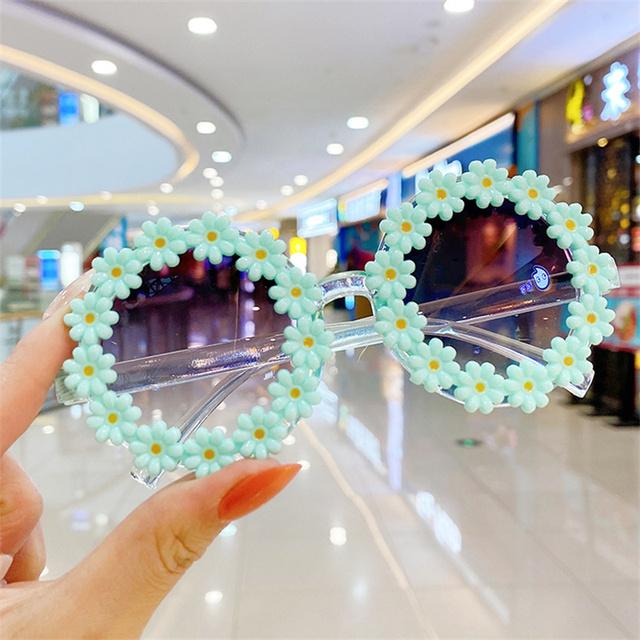Kids Daisy Flower Sunglasses UV400 Protection Summer Beach Shades for Girls Baby Outdoor Eyewear