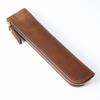 Vintage Leather Artistic Youth Apple Pencil Case - Large Capacity Zipper Storage