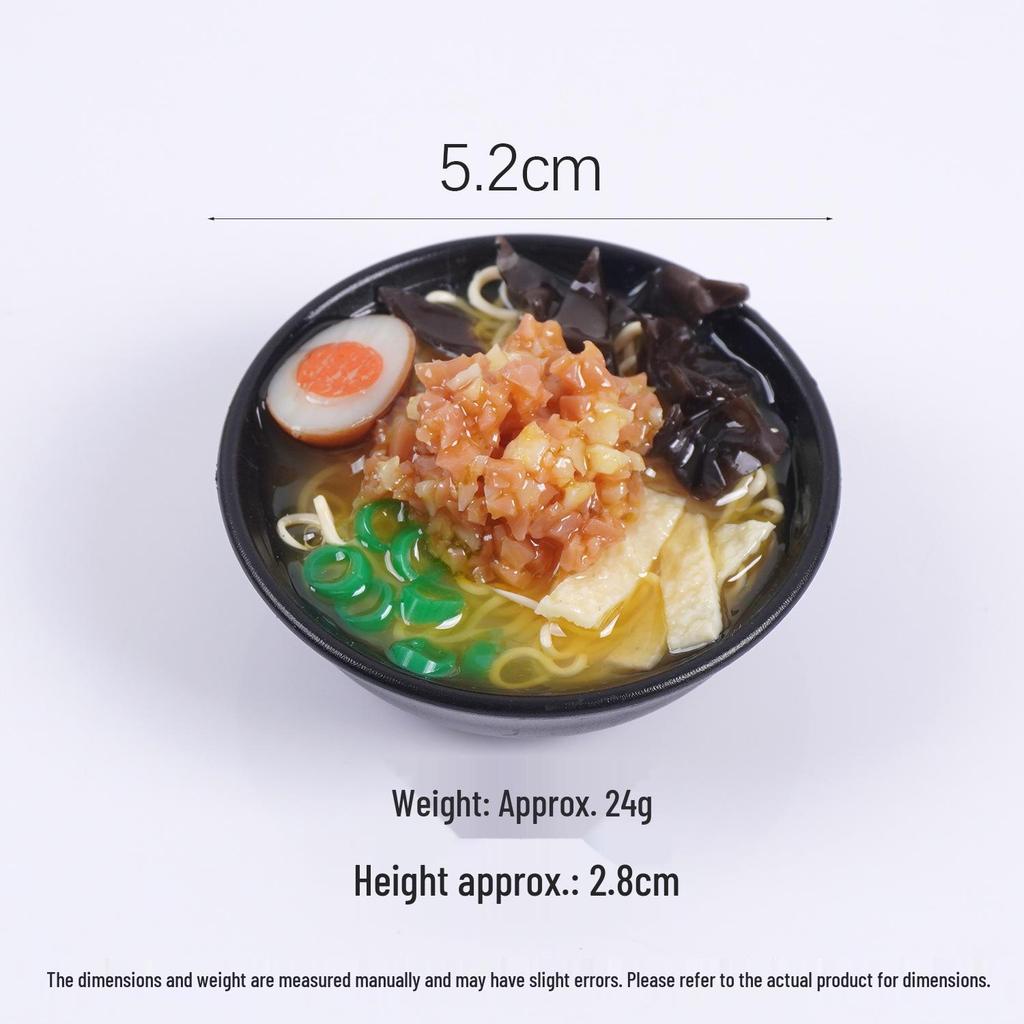 Japanese Ramen Keychain: Large Seafood Noodle Bowl Pendant and Claw Machine Toy