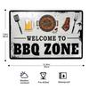 Semne metalice vintage pentru grătar, semn pentru grătar, semn pentru grătar, Bine ați venit la zona de grătar, semn pentru grătar, decor de perete pentru grătar, 8x12 inch