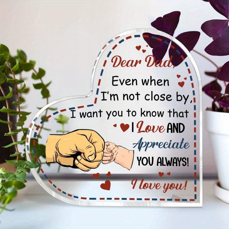 Best Dad Heart Plaque - Sentimental Birthday & Christmas Gift from Children