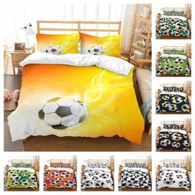 Football Duvet Cover King Queen Size Bedding Soccer Home Textiles Play Quilt Cover Adult Highly Bedding Cover Suit
