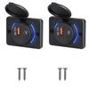 Professional Dual QC3.0 Fast Charger Panel Mount Socket 12-24V - Quick Charge 3.0 for Cars, Trucks & Marine with LED Indicator