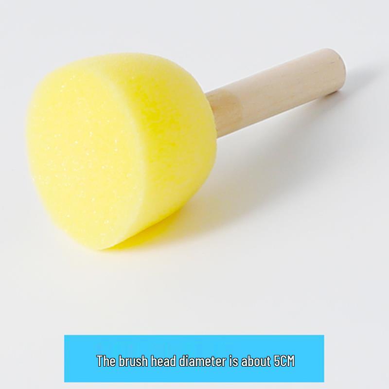 Kids' Painting Sponge Brush Set - 4 Mushroom Stamp Tools for Finger Painting Graffiti
