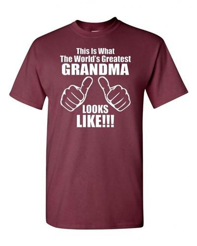 This Is What The World s Greatest Grandma Looks Like Adult Graphic T-Shirt Tee Unisex T-Shirt XXXL