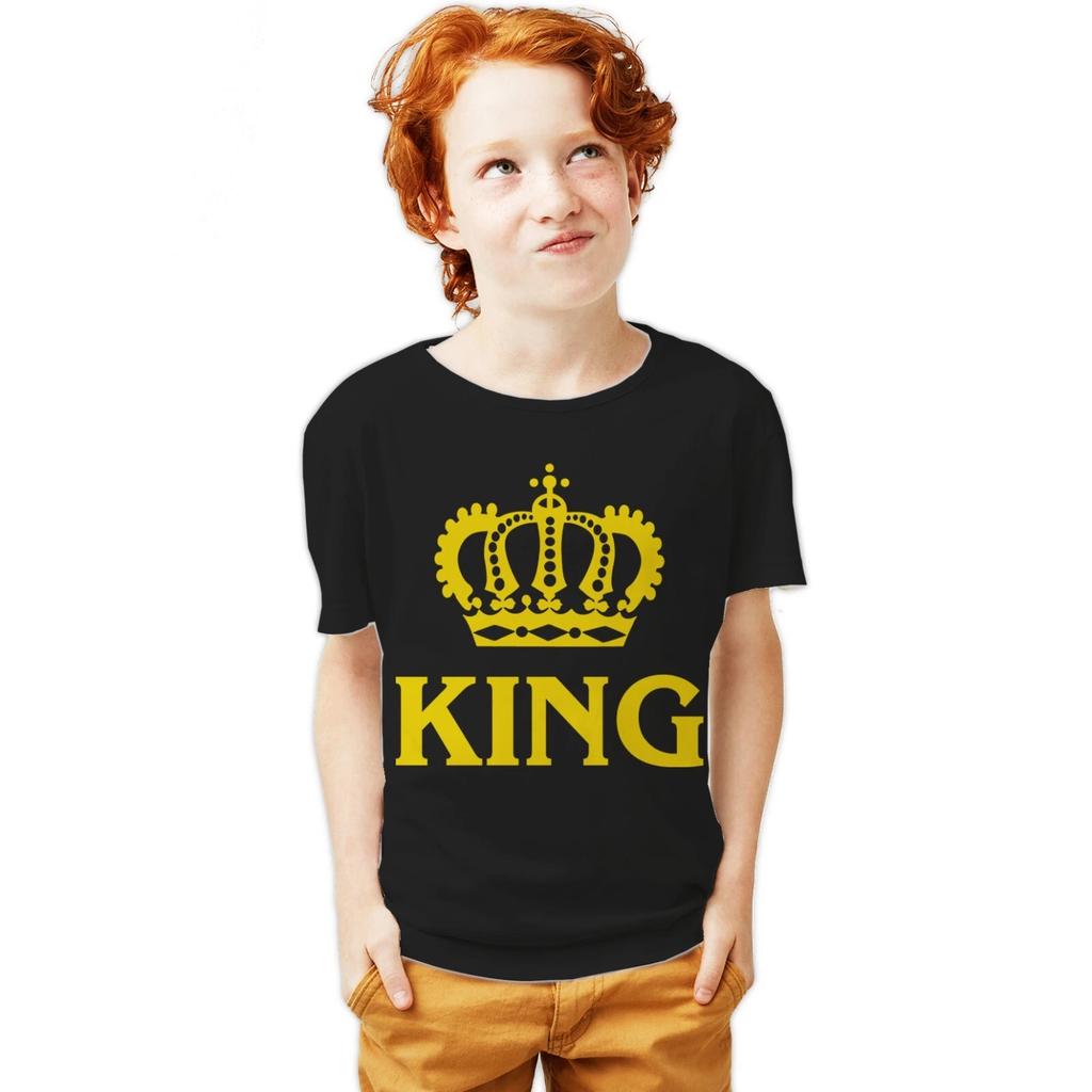 Urban Attitude London Meme King Crown Gold Youth T-Shirt For 12-14 Years