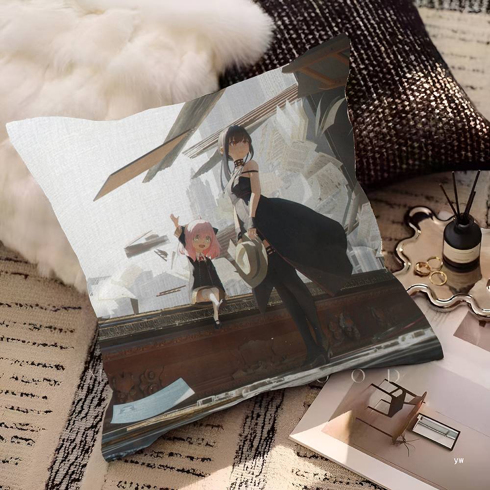 Popular Comedy Anime S-Spy X F-Family 45*45cm Cushion Cover Pillow Cover Decor Pillowcase Home Pillowcase For Couch Pillow