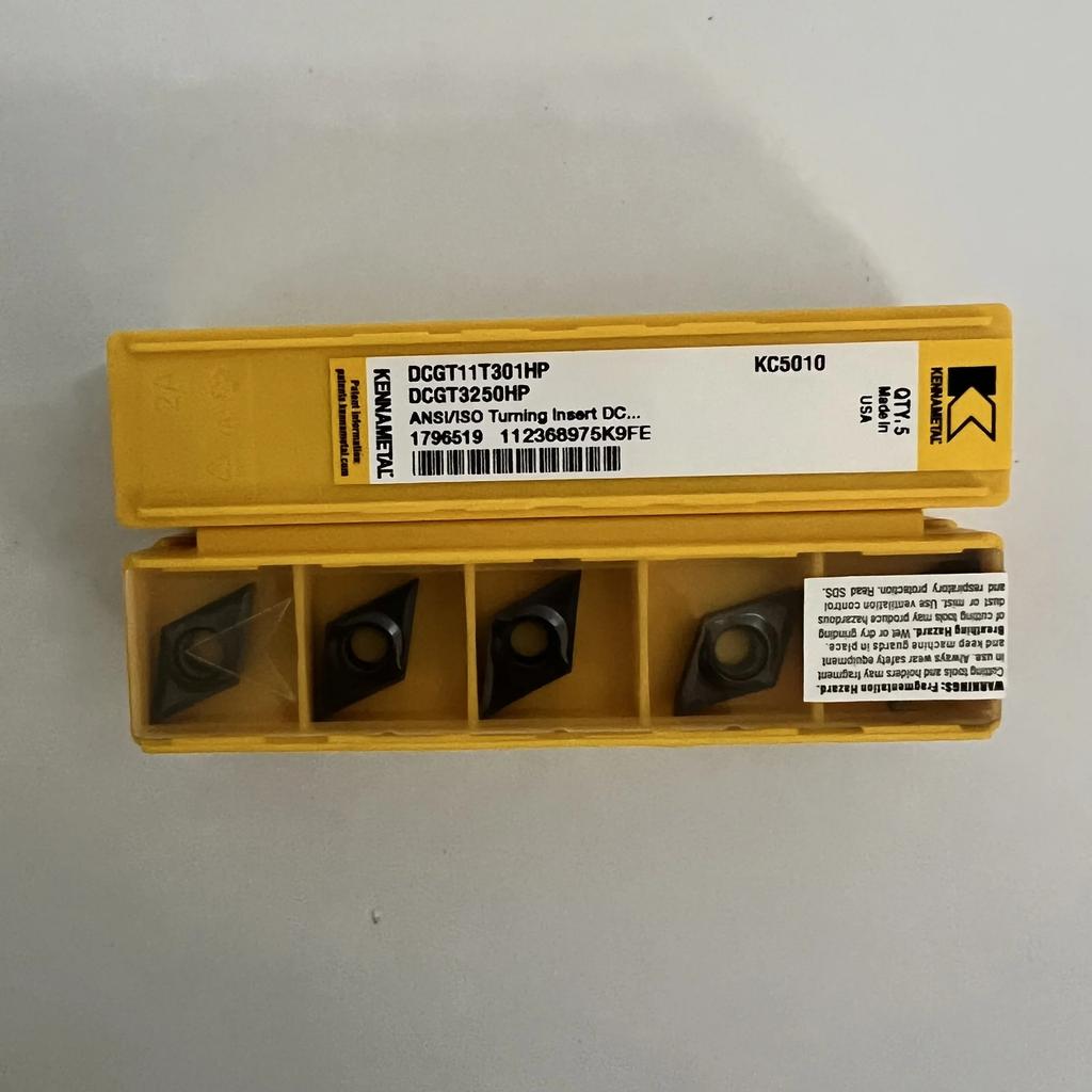Original / DCGT11T301HP KC5010 /  Industrial indexable Carbide Inserts 10 Pcs