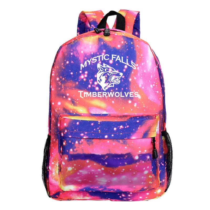 Vampire Diaries Peripheral Elementary and Secondary School Bags Grades 3-6 Casual Backpacks