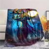 1PC Warhammer 40k Print Flannel Blanket, High Quality Comfortable for All Seasons, Home Decor, Warmth and Comfort, Perfect for Christmas Gifts