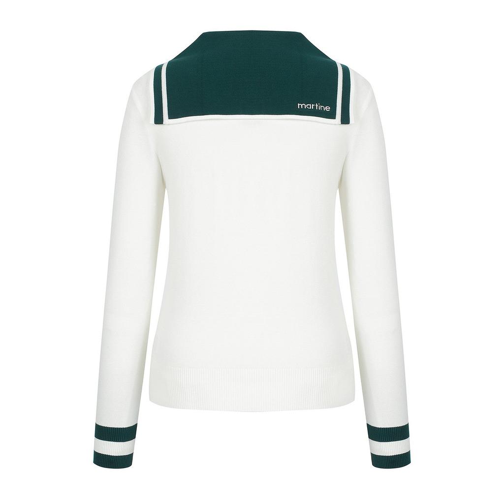 MARTINE GOLF Sailor Collar Knit Sweater_O/White