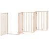vidaXL Barrière pour chien avec porte pliable 6 panneaux 300 cm Bois de peuplier