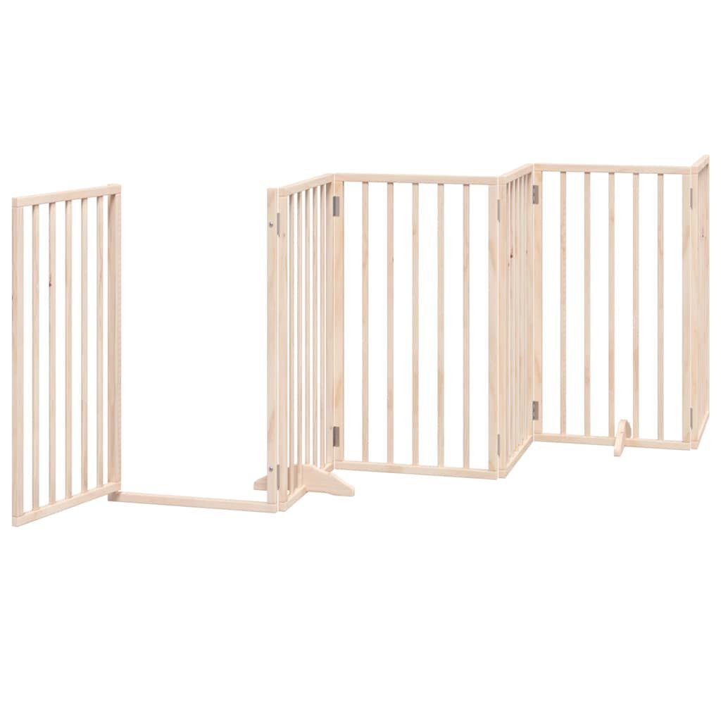 vidaXL Barrière pour chien avec porte pliable 6 panneaux 300 cm Bois de peuplier