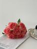 Rose Artificial Flower Arrangement for Living Room Dining Table - Preserved Dried Bouquet Vase Decoration