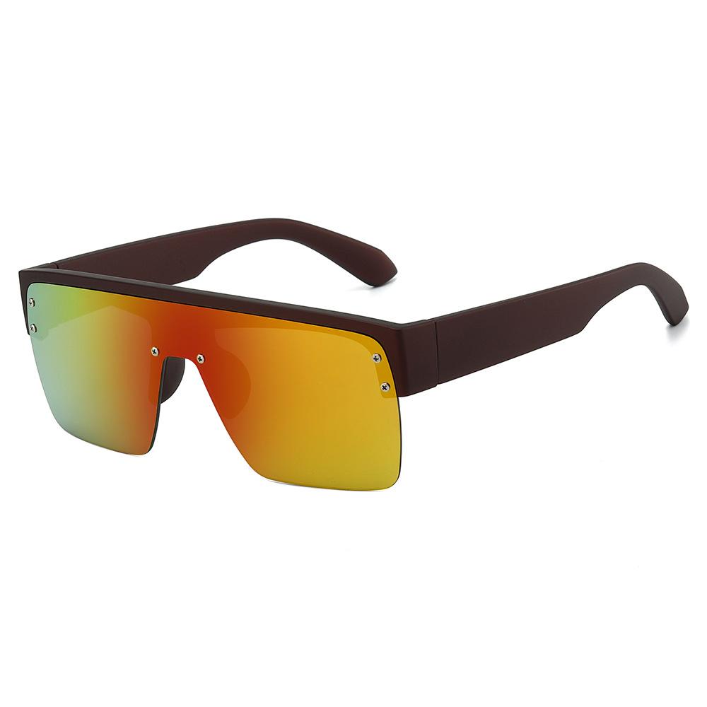 Large Sunglasses Unisex Women Men Anti Wind Driving Cycling Glasses One Pieces Reflective Half Frame Sun Screen Shades UV400