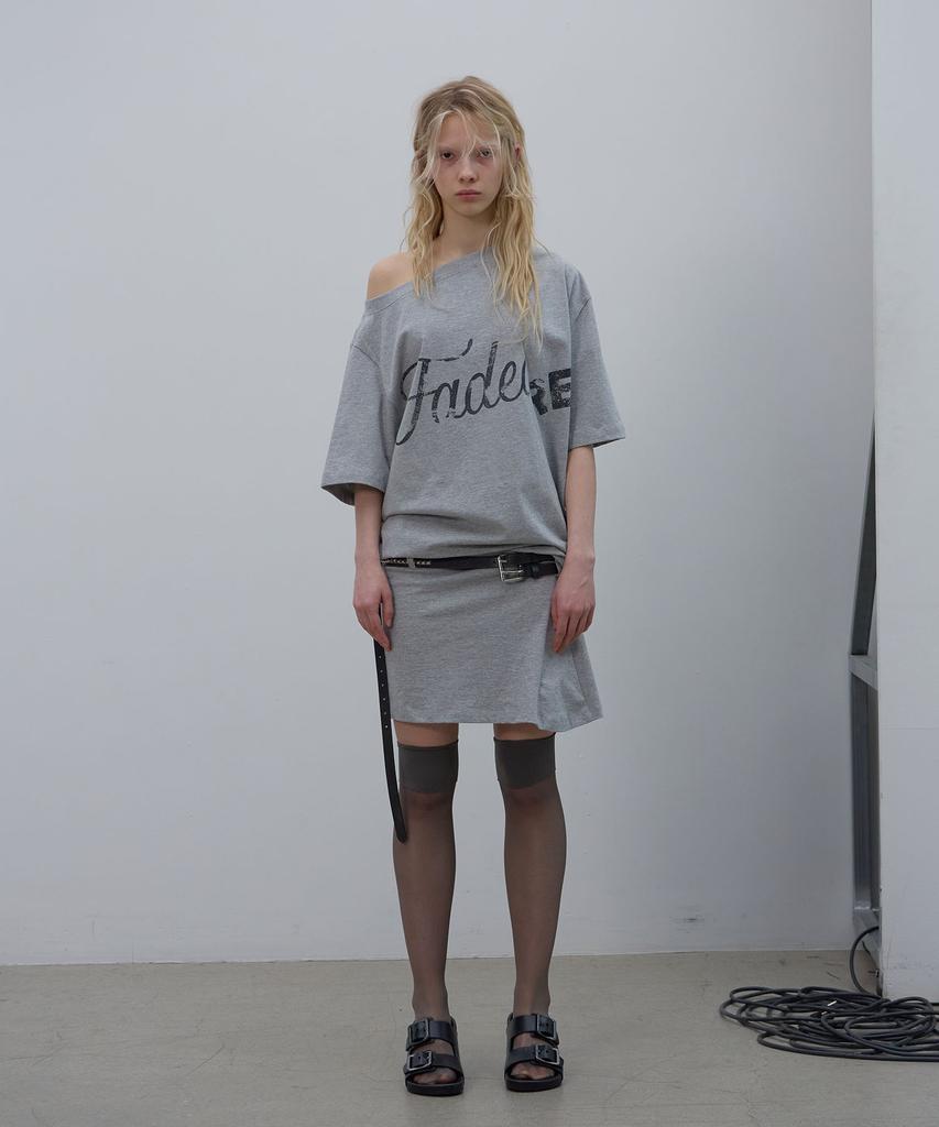Lcdc Tm Asymmetric Off-Shoulder Dress (Melange Grey)