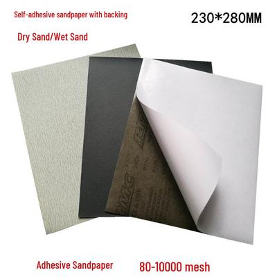 Industrial Grade Self-Adhesive Sandpaper for Dry/Wet Sanding: White & Black Sand for Wood, Metal, and Plastic Polishing