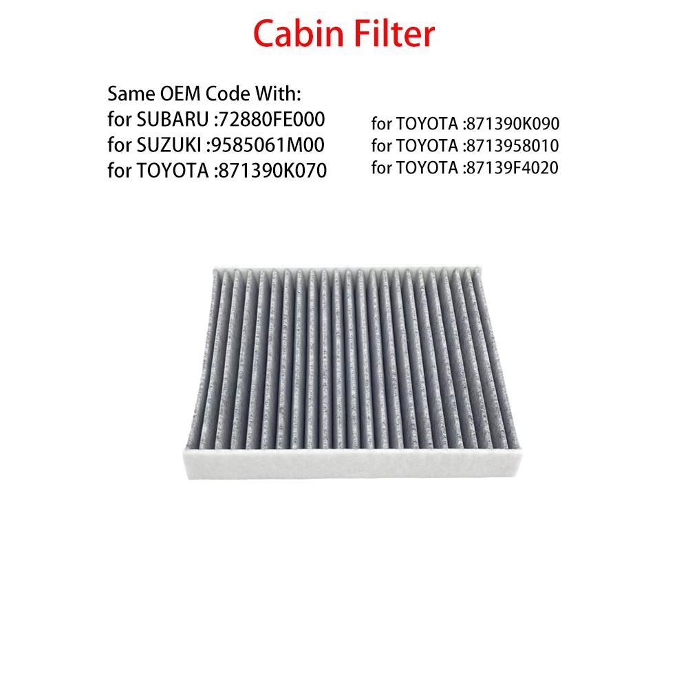 Luftfilter 17801-0T060 und Innenraumfilter 87139-58010 für TOYOTA COROLLA 1.2 1.6 2.0 CAMRY RAV 4 HIGHLANDER 2.5 Hybrid C-HR