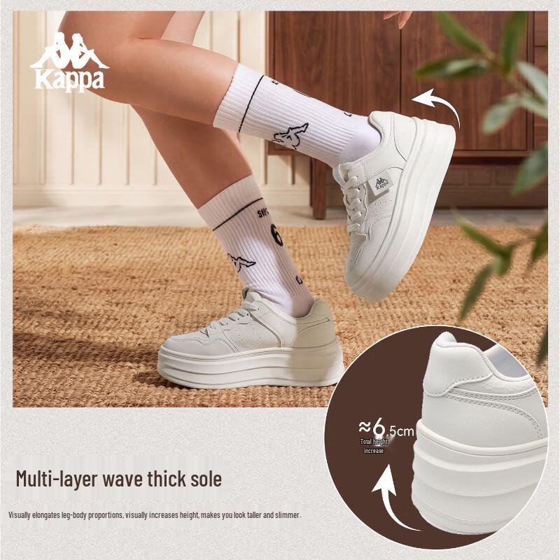 Kappa Women's Classic White Platform Sneakers