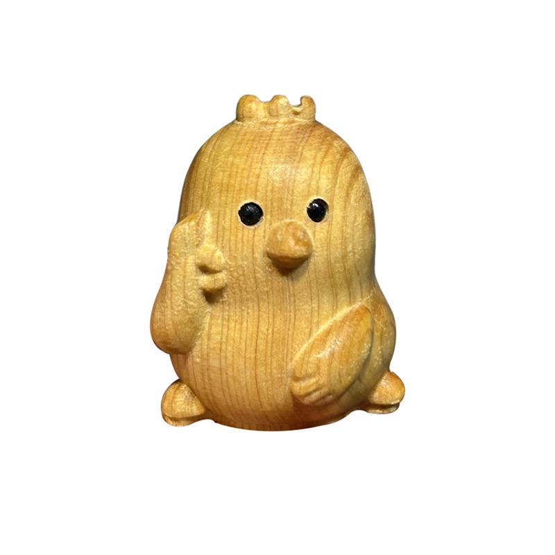 1PC Small Animal Statues Wooden Hand Carved Animal Statue Tea Pet Palm-Sized Home Decor Gift Sculpture