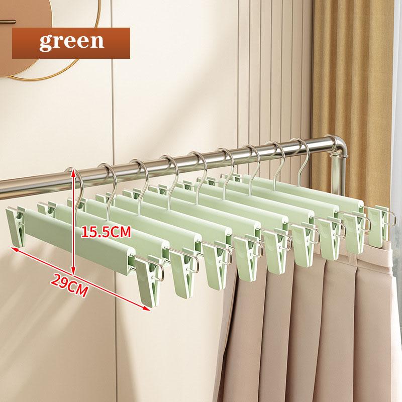 Home frosted plastic trouser rack strong seamless clip hangers to dry clothes