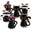 Halloween Freestanding Paper Figure Set, Seasonal Display Accent for Home Tables, Shelf Styling, Entry Points and Retail Shop Scenes