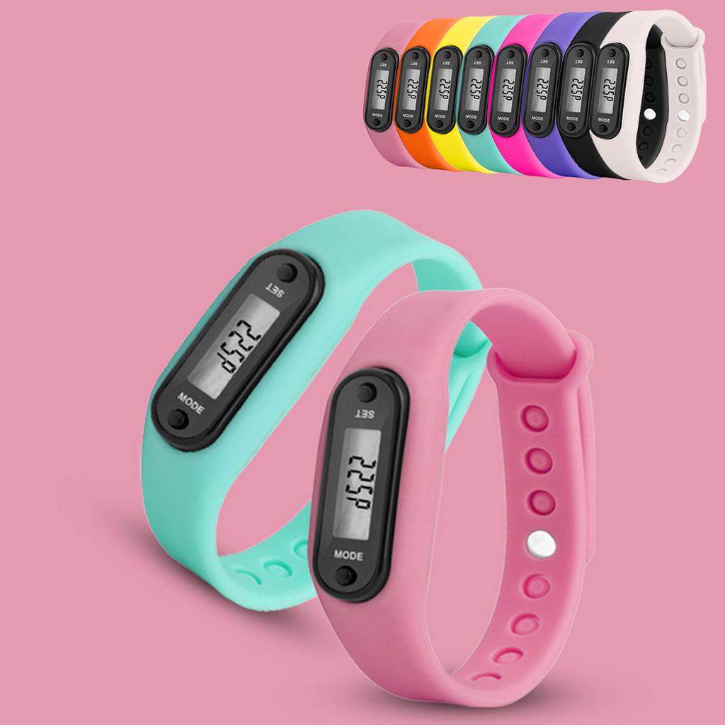 LCD pedometer mini silicone pedometer sports electronic bracelet watch ...