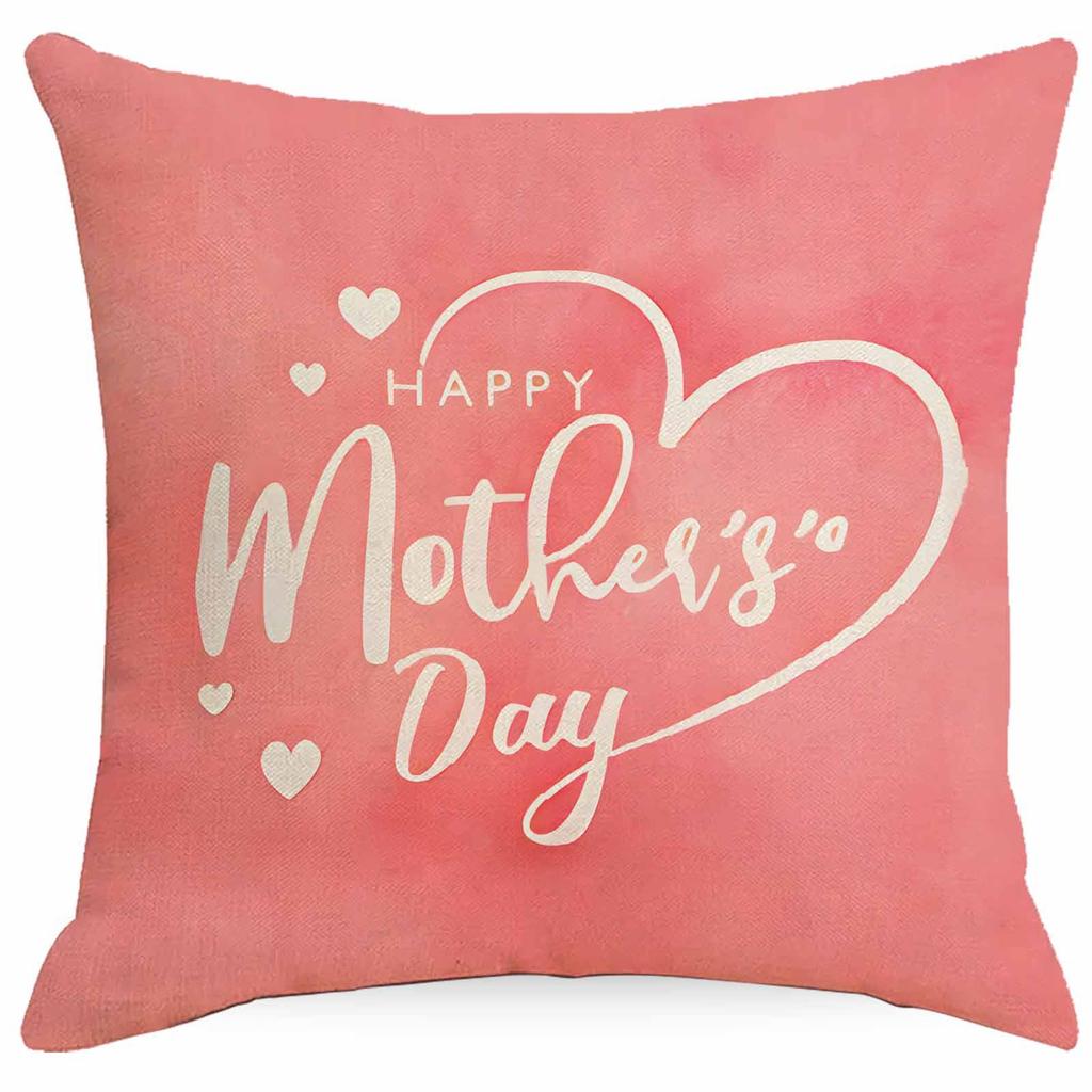 New Mother's Day Line Pillow Case Home Sofa Pillow Ornaments Car Office Waist Rest Cushion