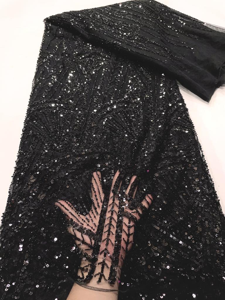 African Lace Fabric 5 Yards Latest Nigerian Laces Fabric High Quality Embroidered Net Fabric Mesh Lace 2025 French Sequins Lace
