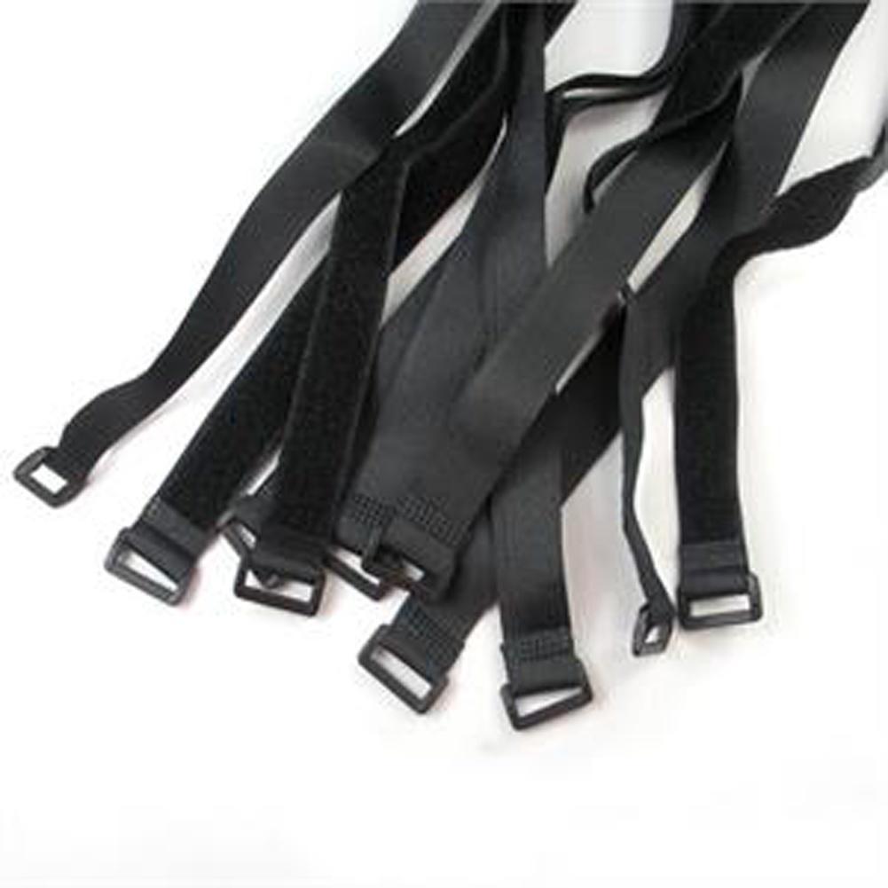 Buy Black 10 Pcs 20x450MM Velcro Tie Down Straps Cam Buckle Wrap Band