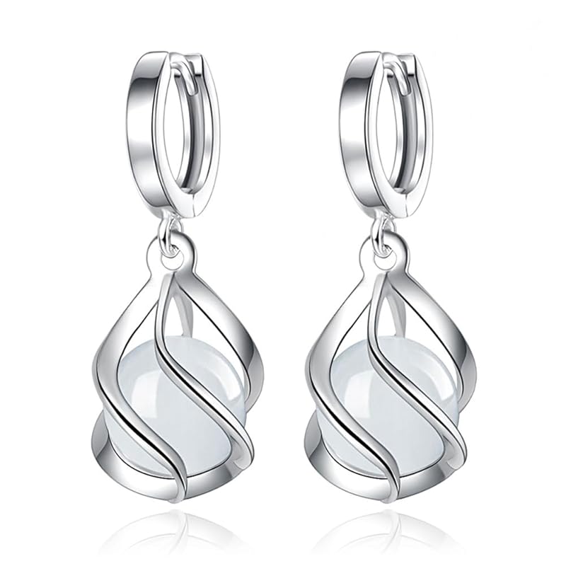 

Privie hoop earrings cat s eye stone sway teardrop fashion South Korea accessories Popularity cute jewelry present gift ladies