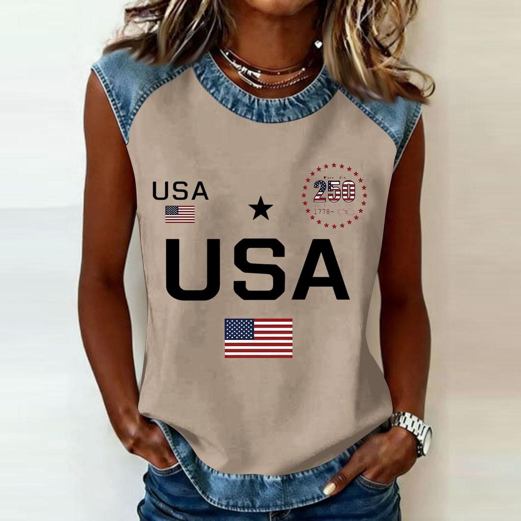 Camiseta informal de manga larga para mujer con cuello redondo y estampado