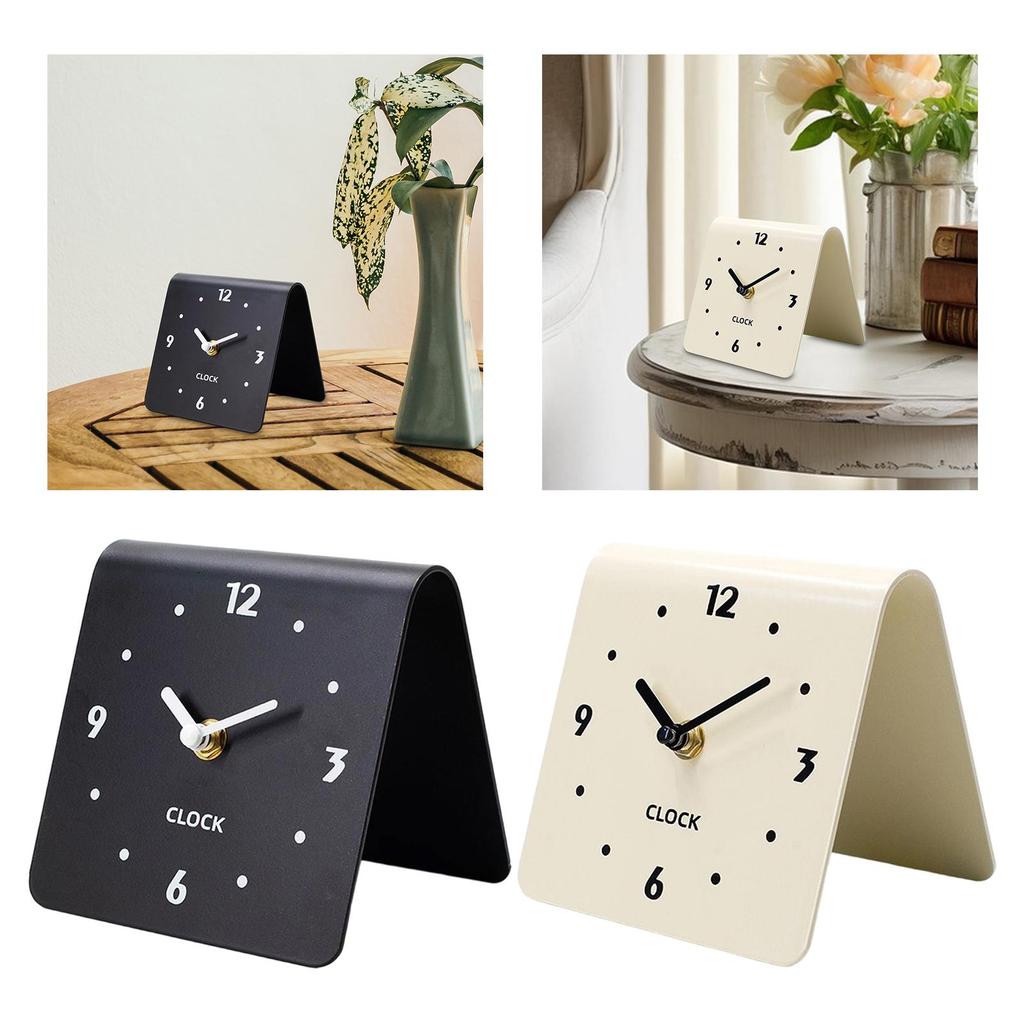 Minimalist Tabletop Desk Clock Acrylic Silent Analog Design for Modern Bedroom Shelf Bedside Home Decoration