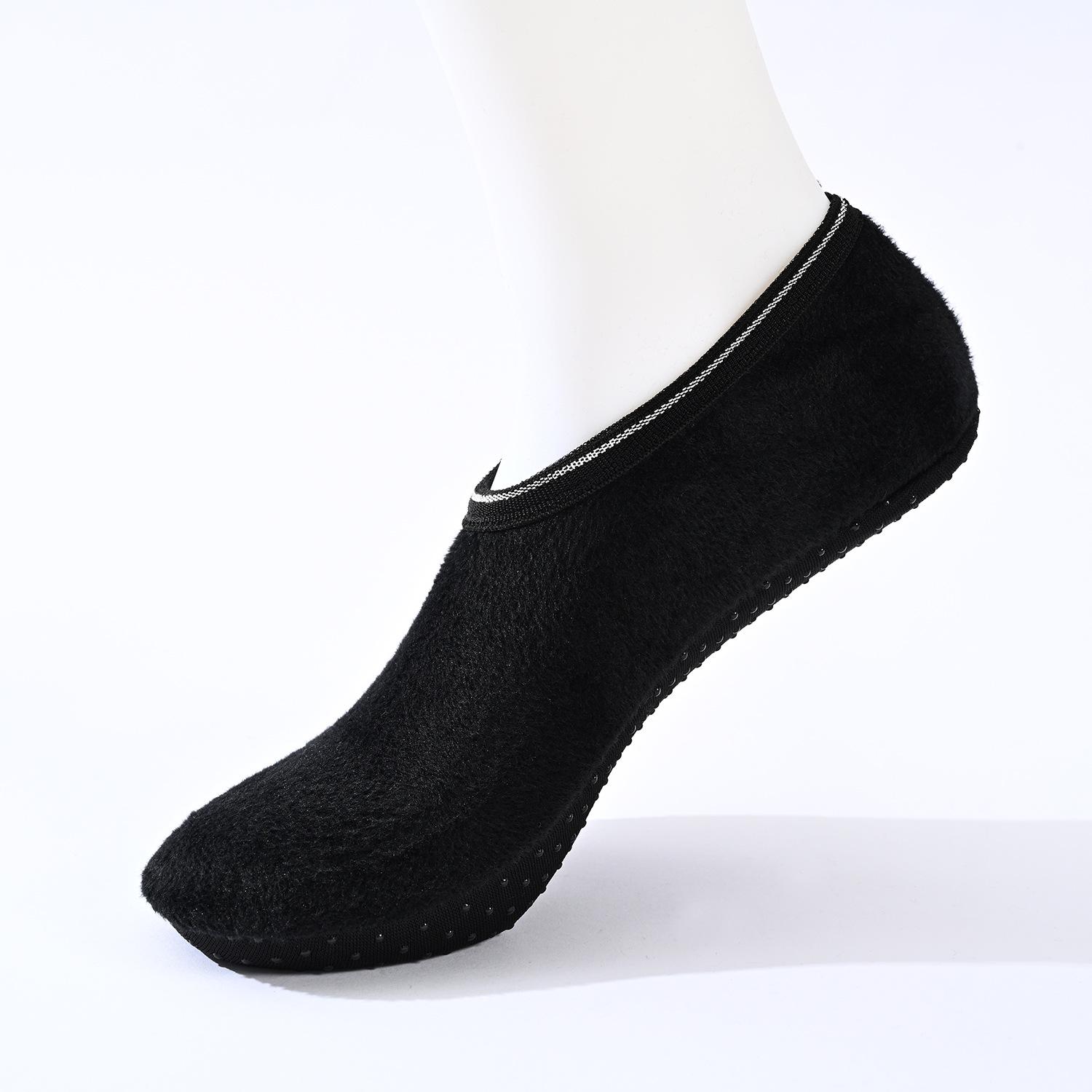 

Женские однотонные нескользящие бархатные толстые носки для пола на осень и зиму 14-16CM; Ages 3-5