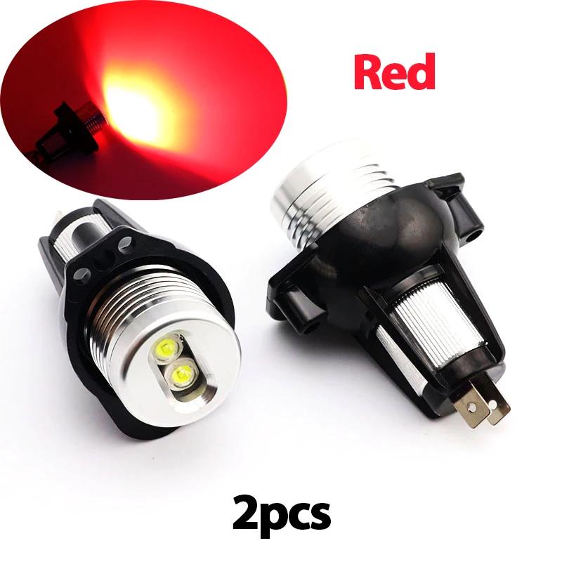 For BMW E90 E91 2005-2008 20W White Red Yellow Blue Green LED Car Angel Eyes Marker Lights Bulbs Error Free