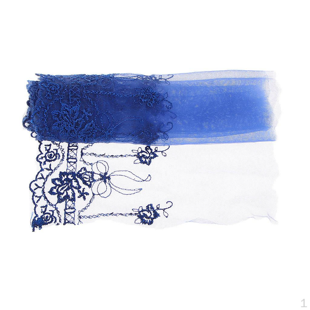 1 рулон вышитая сетчатая кружевная цветочная для свадебного невесты платье синий