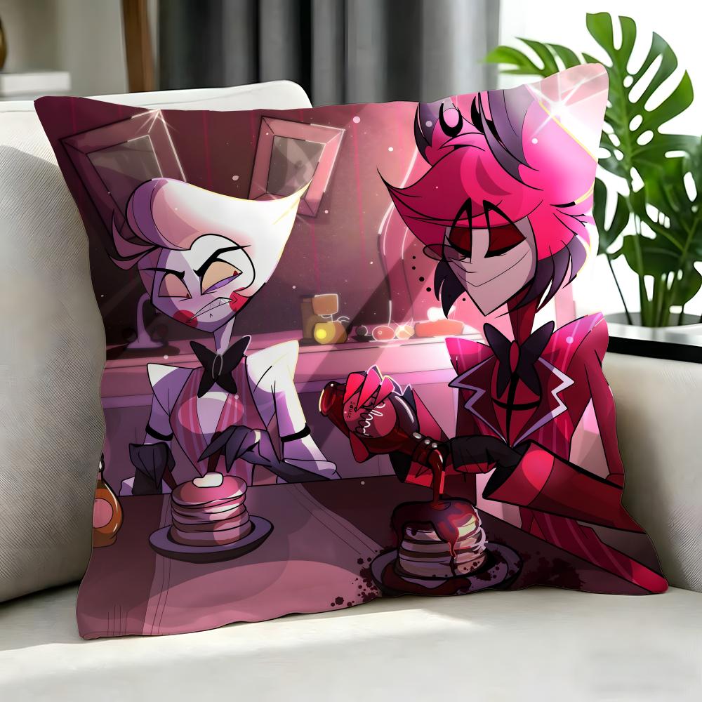 cartoon Hazbin Hotel Cushion Cover Cushion Cover Set 4Pcs 50x50 45x45 40x40 Pillowcase Decorative Sofa Home Decor