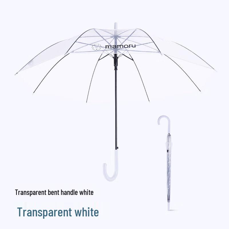 MAMORU Japanese Clear Photo Umbrella with Curved Handle