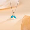 Mermaid Fashion 925 Silver Jewelry Blue Fish Tail Pendant Necklaces