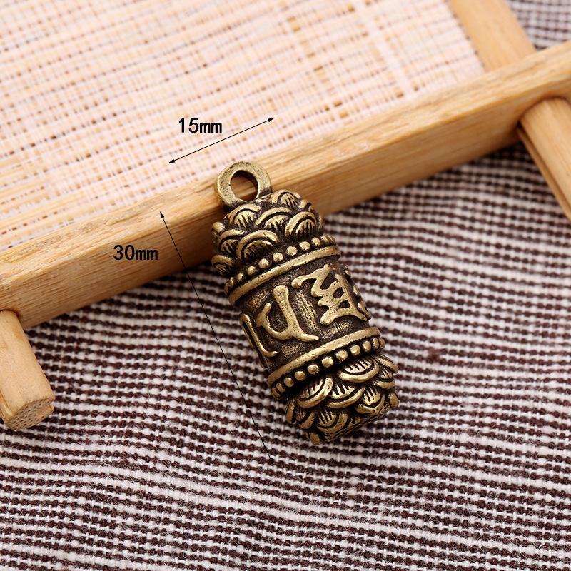 

Ретро латунный кулон с мантрой, шестислоговая мантра, кулон-брелок с мантрой Шурангамы, кулон с Сутрой Сердца Лотоса, съемный