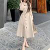 Medium and Long Waist Large Skirt Trench Coat Women's Autumn Thin Sweet and Spicy Temperament Coat