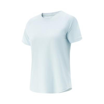 Li Ning Running Series Solid Color Round Neck Comfortable Breathable Versatile Short Sleeve T-Shirt Women Tops Cloud-Porcelain-Blue ATSV366-3