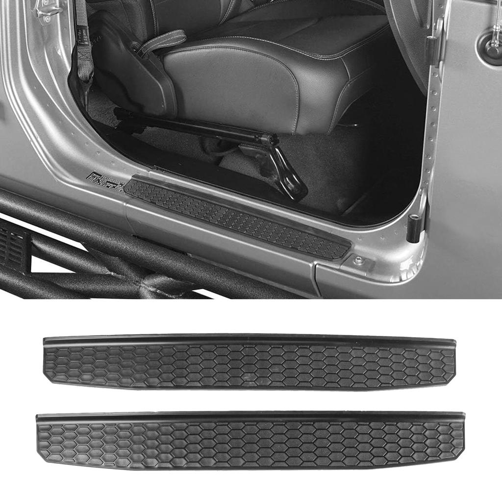 Motikvans Wrangler JL Door Guards Scuff Plates Door Sill Protectors Entry Guard Door Sill Plate Decoration for JL JT Wrangler JL Accessories ABS