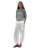 PARTIMENTO WOMEN Shirred Bustier Combination Top_Melange