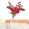 5/10Pcs Chritsmas Decoration Red Artificial Berry Chritsmas Tree Ornaments for Home Decor Navidad New Year 2025 Decor Accessory
