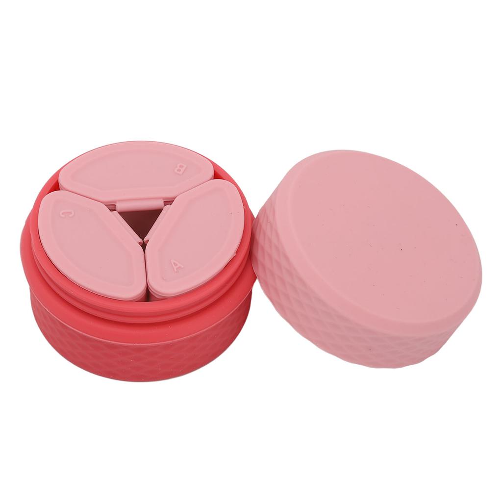 Silicone Cream Jars Portable Pink Refillable Silicone Makeup Containers Set for Travel