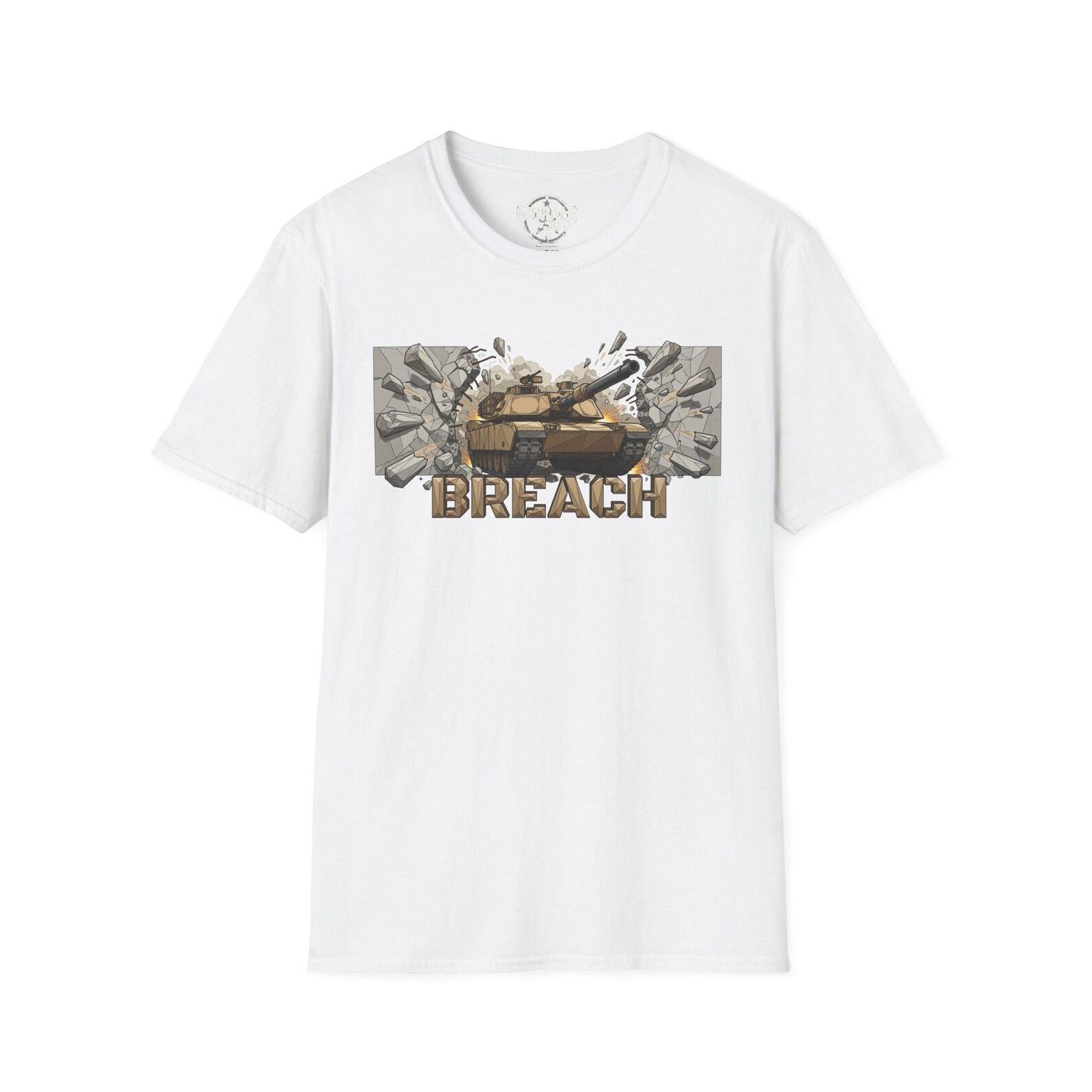 Breach Tactical Helmet T-Shirt | Military Camo Combat Tee | Army Veteran Gift XL
