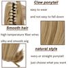 LISI HAIR Women Short Ponytail Hair Extensions Clip On Natural Ponytail Wig Synthetic Fiber Hair Suitable for Party Daily Use
